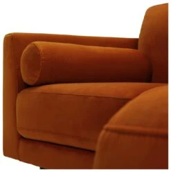 Habitat Jacob Velvet Right Hand Corner Sofa - Orange -Habitat Furni Sales 2910318 R Z010A