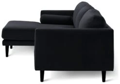 Habitat Jacob Velvet Left Hand Corner Sofa - Black -Habitat Furni Sales 2910325 R Z004A