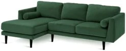 Habitat Jacob Velvet Left Hand Corner Sofa - Emerald Green -Habitat Furni Sales 2910356 R Z003A