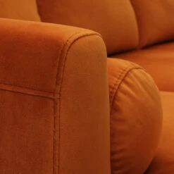 Habitat Jacob Velvet Left Hand Corner Sofa - Orange -Habitat Furni Sales 2910363 R Z009A