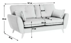 Habitat Iris Fabric 2 Seater Sofa - Navy -Habitat Furni Sales 2910686 R E001