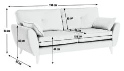 Habitat Iris Fabric 3 Seater Sofa - Navy -Habitat Furni Sales 2910734 R E001