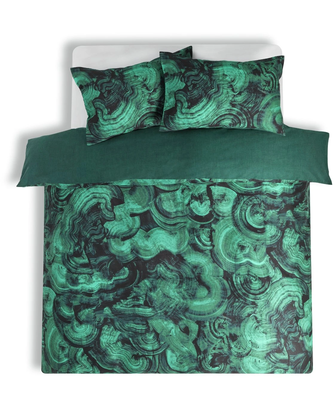 Habitat Cotton Malachite Print Green Bedding Set - Double Habitat Cotton Malachite Print Green Bedding Set - Double -Habitat Furni Sales 2919993 R Z002A