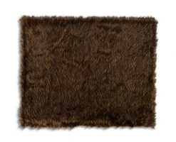 Habitat Faux Fur Throw - Brown - 125x150cm 5 Habitat Faux Fur Throw - Brown - 125x150cm -Habitat Furni Sales 3035591 R Z004A