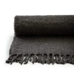 Habitat Faux Mohair Throw - Charcoal - 125X150cm 3 Habitat Faux Mohair Throw - Charcoal - 125X150cm -Habitat Furni Sales 3037238 R Z002A