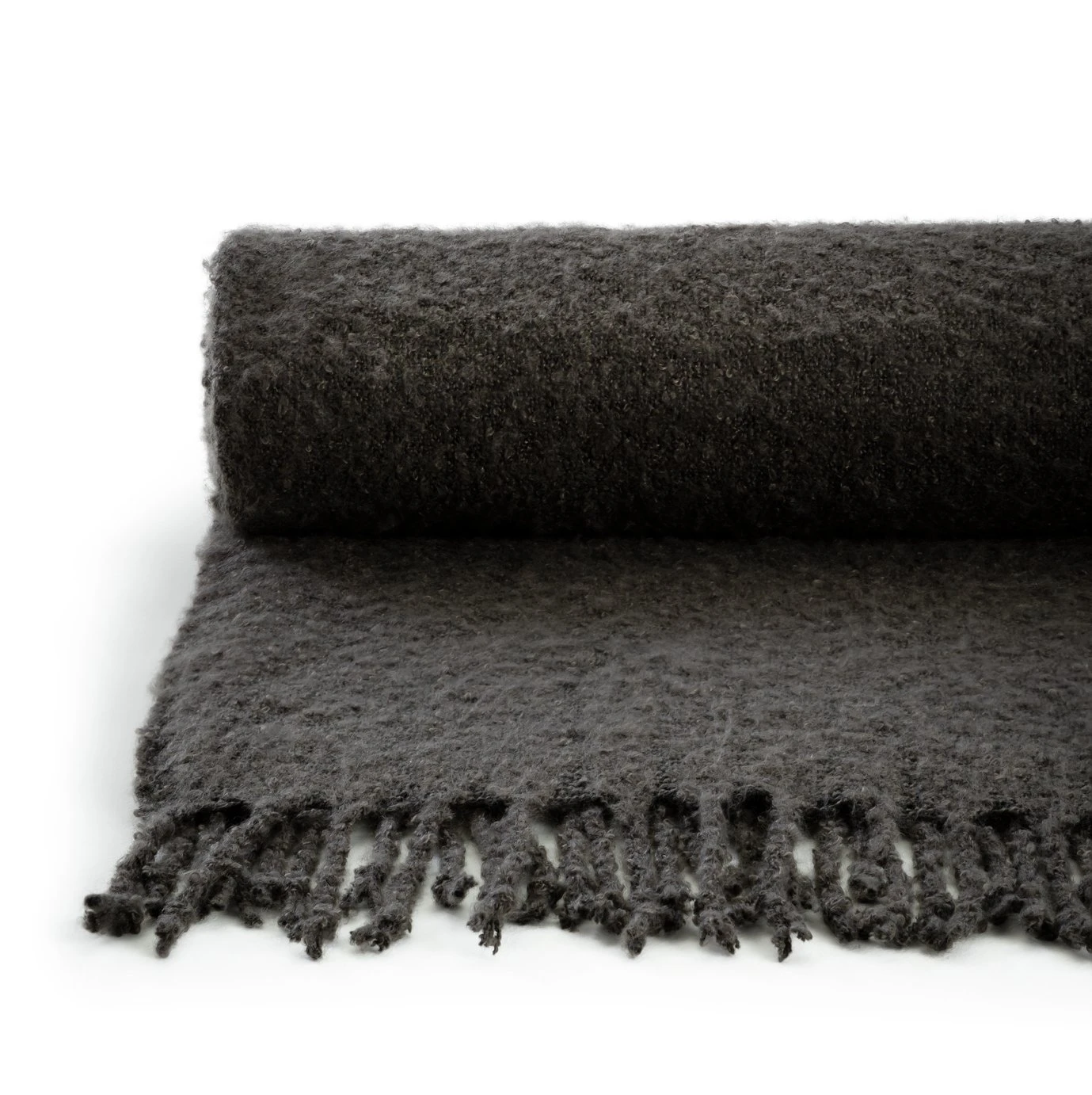 Habitat Faux Mohair Throw - Charcoal - 125X150cm Habitat Faux Mohair Throw - Charcoal - 125X150cm -Habitat Furni Sales 3037238 R Z002A