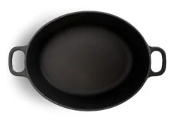 Habitat 4.7 Litre Oval Cast Iron Casserole Dish - Black -Habitat Furni Sales 3065602 R Z002A