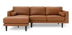 Habitat Jackson Leather Left Corner Chaise Sofa - Tan -Habitat Furni Sales 3102486 R Z002A