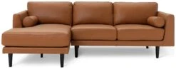 Habitat Jackson Leather Left Corner Chaise Sofa - Tan -Habitat Furni Sales 3102486 R Z003A