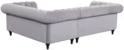 Habitat Chesterfield Velvet Left Hand Corner Sofa-Light Grey 7 Habitat Chesterfield Velvet Left Hand Corner Sofa-Light Grey -Habitat Furni Sales 3106633 R Z005A