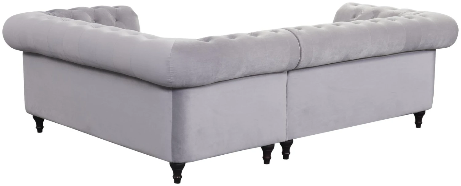 Habitat Chesterfield Velvet Left Hand Corner Sofa-Light Grey Habitat Chesterfield Velvet Left Hand Corner Sofa-Light Grey -Habitat Furni Sales 3106633 R Z005A
