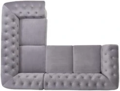 Habitat Chesterfield Velvet Left Hand Corner Sofa-Light Grey 8 Habitat Chesterfield Velvet Left Hand Corner Sofa-Light Grey -Habitat Furni Sales 3106633 R Z006A