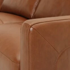 Habitat Leone Leather 4 Seater Sofa - Tan 7 Habitat Leone Leather 4 Seater Sofa - Tan -Habitat Furni Sales 3182853 R Z007A