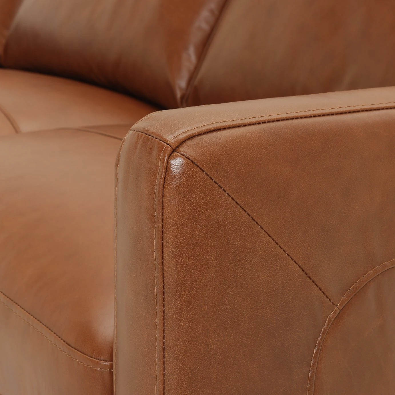 Habitat Leone Leather 4 Seater Sofa - Tan Habitat Leone Leather 4 Seater Sofa - Tan -Habitat Furni Sales 3182853 R Z007A