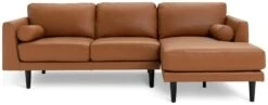 Habitat Jackson Leather Right Corner Chaise Sofa - Tan -Habitat Furni Sales 3247097 R Z003A