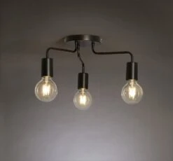 Habitat Rayner Steel 3 Light LED Flush Ceiling Light - Black 2 Habitat Rayner Steel 3 Light LED Flush Ceiling Light - Black -Habitat Furni Sales 3247846 R Z002A