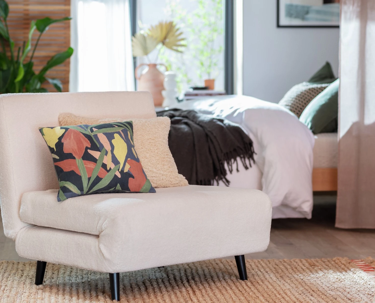 Habitat Embroidered Floral Cushion - Multicolor - 43X43cm Habitat Embroidered Floral Cushion - Multicolor - 43X43cm -Habitat Furni Sales 3281682 R Z001C