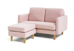 Habitat Remi Small Fabric 2 Seater Chaise Sofa In A Box-Pink -Habitat Furni Sales 3347739 R Z002A