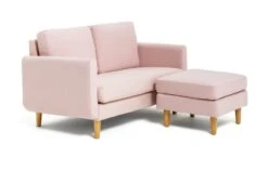 Habitat Remi Small Fabric 2 Seater Chaise Sofa In A Box-Pink -Habitat Furni Sales 3347739 R Z004A
