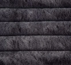 Habitat Ribbed Faux Fur Throw - Charcoal - 125X150cm -Habitat Furni Sales 3361320 R B001