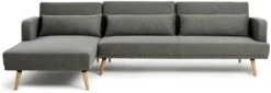 Habitat Andy Left Corner Fabric Clic Clac Sofa Bed - Grey