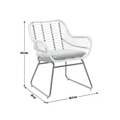 Habitat Ross Rattan Effect Garden Chair - Natural 2 Habitat Ross Rattan Effect Garden Chair - Natural -Habitat Furni Sales 3412688 R E001
