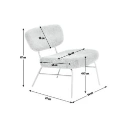 Habitat Cole Boucle Accent Chair - Cream -Habitat Furni Sales 3415128 R E001