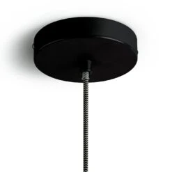 Habitat Pendant Ceiling Light - Matte Black & Herringbone -Habitat Furni Sales 3449802 R Z004A