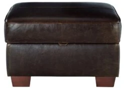 Habitat Salisbury Leather Storage Footstool - Chocolate -Habitat Furni Sales 3458673 R Z015A