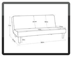 Habitat Patsy 2 Seater Clic Clac Sofa Bed - Charcoal -Habitat Furni Sales 3578704 R Z020A