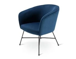 Habitat Jax Velvet Accent Chair - Navy 3 Habitat Jax Velvet Accent Chair - Navy -Habitat Furni Sales 4016234 R Z002A