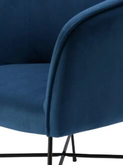 Habitat Jax Velvet Accent Chair - Navy 5 Habitat Jax Velvet Accent Chair - Navy -Habitat Furni Sales 4016234 R Z006A