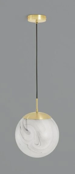 Habitat Tires Alabaster Ceiling Pendant Light -Brushed Brass -Habitat Furni Sales 4075990 R Z002A