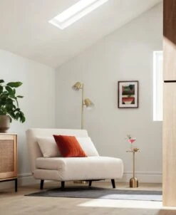 Habitat Roma Small Double Boucle Chairbed - Cream -Habitat Furni Sales 4077981 R Z004A