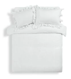 Habitat Cotton 180TC Leaf Matelasse White Bedding - Double -Habitat Furni Sales 4096429 R Z002A