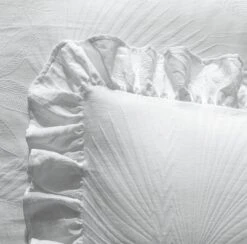 Habitat Cotton 180TC Leaf Matelasse White Bedding - Double -Habitat Furni Sales 4096429 R Z003A