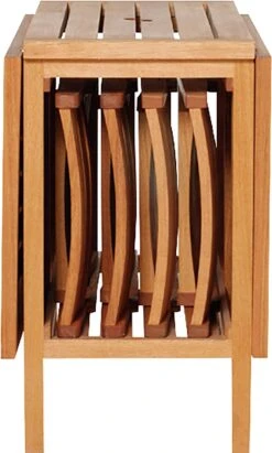 Habitat Zeno 4 Seater Folding Wooden Patio Set -Habitat Furni Sales 4196563 R Z008A