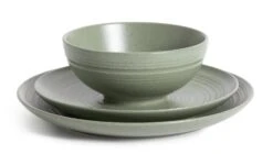 Habitat Textured Ripple 12 Piece Stoneware Dinner Set - Sage 3 Habitat Textured Ripple 12 Piece Stoneware Dinner Set - Sage -Habitat Furni Sales 4353492 R Z002A