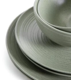 Habitat Textured Ripple 12 Piece Stoneware Dinner Set - Sage 6 Habitat Textured Ripple 12 Piece Stoneware Dinner Set - Sage -Habitat Furni Sales 4353492 R Z005A