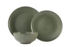 Habitat Textured Ripple 12 Piece Stoneware Dinner Set - Sage 7 Habitat Textured Ripple 12 Piece Stoneware Dinner Set - Sage -Habitat Furni Sales 4353492 R Z007A