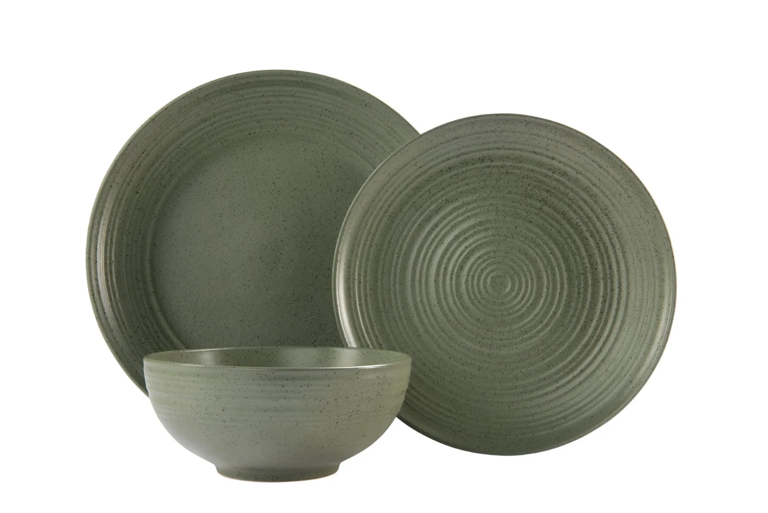Habitat Textured Ripple 12 Piece Stoneware Dinner Set - Sage Habitat Textured Ripple 12 Piece Stoneware Dinner Set - Sage -Habitat Furni Sales 4353492 R Z007A