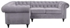 Habitat Chesterfield Right Hand Corner Sofa-Light Grey -Habitat Furni Sales 4468916 R Z003A