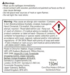 Habitat 150ml Scented Diffuser - Gardenia & Rose -Habitat Furni Sales 4497444 R Z011A