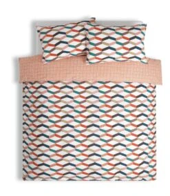Habitat Geometric ZigZag Multicolour Bedding Set - Single -Habitat Furni Sales 4529257 R Z002A