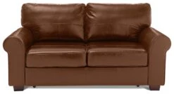 Habitat Salisbury 2 Seater Leather Sofa Bed - Tan