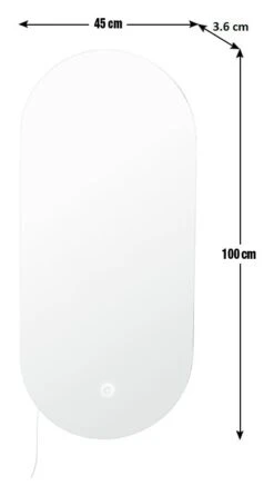 Habitat Large Vertical Backlight LED Mirror - White 2 Habitat Large Vertical Backlight LED Mirror - White -Habitat Furni Sales 4564401 R E001