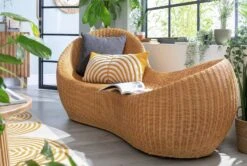 Habitat Betal Rattan 2 Seater Sofa - Natural -Habitat Furni Sales 4636755 R Z001C