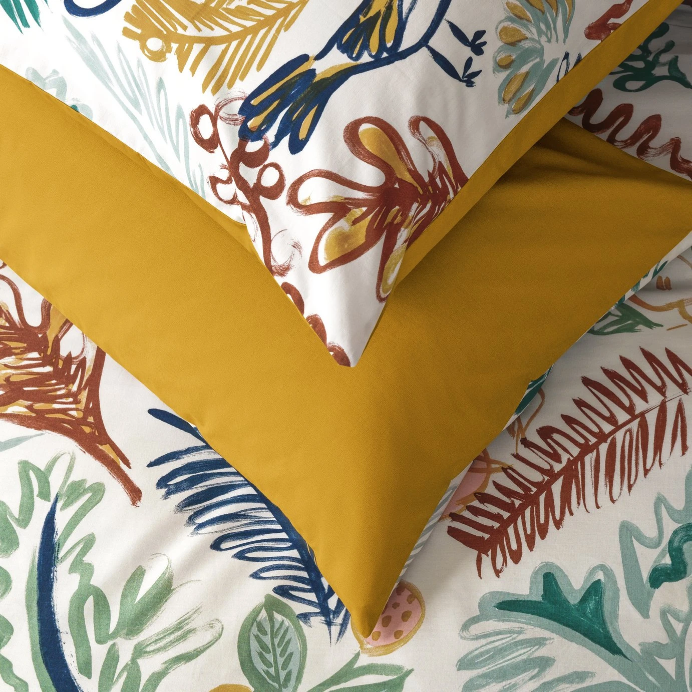 Habitat Artisan Bird Print Multicolor Bedding Set - Single Habitat Artisan Bird Print Multicolor Bedding Set - Single -Habitat Furni Sales 4662231 R Z002C