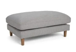 Habitat Salome Fabric Ottoman Footstool - Light Grey -Habitat Furni Sales 4743693 R Z002A