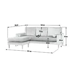 Habitat Hudson Fabric Corner Chaise Sofa - Linnet 3 Habitat Hudson Fabric Corner Chaise Sofa - Linnet -Habitat Furni Sales 4847575 R E001